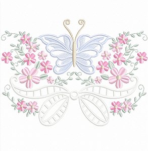 Matriz Bordado Toalha E Lavabo Florzinhas Estilo Richelieu