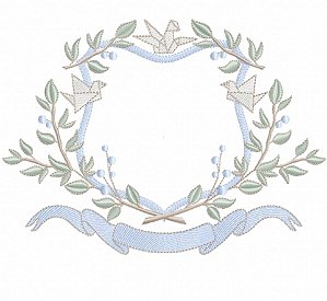 Matriz Bordado Toalha E Lavabo Jardim Com Galhinhos