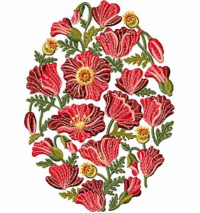 Matriz Bordado Painel De Flores Lindas