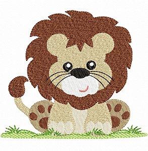 Matriz Bordado Safári Alegre Na Grama Para Fralda