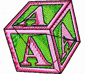 Matriz Bordado Alfabeto Baby Blocos