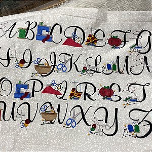 Matriz Bordado Alfabeto Costureira