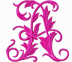 Matriz Bordado Alfabeto Florzinha E Raminho