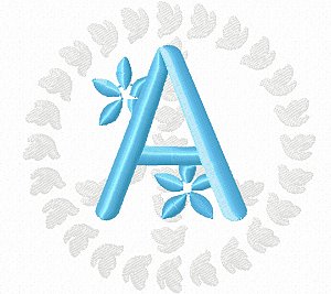 Matriz Bordado Alfabeto Moldura Pombinha Da Paz