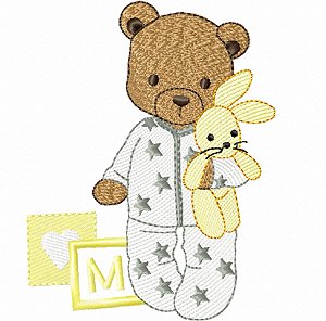 Matriz Bordado Ursinho Hora De Dormir