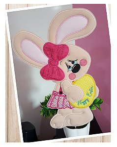 Matriz Bordado Páscoa Enfeite De Mesa Coelhinha Dengoso