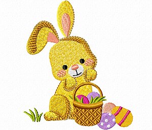 Matriz Bordado Páscoa Coelhinhos Felizes