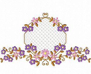 Matriz Bordado Toalha E Lavabo Molduras Lindas Com Florzinha