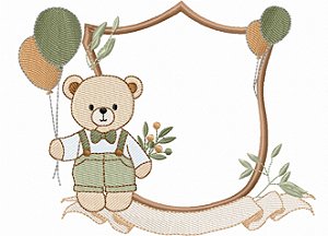 Matriz Bordado Ursinhos Com Balão Para Fralda