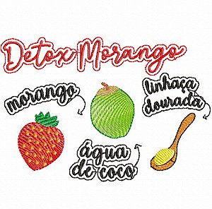 Matriz Bordado Pano De Prato Suco Detox