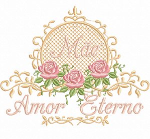 Matriz Bordado Dia Das Mães Com Flores Delicadas