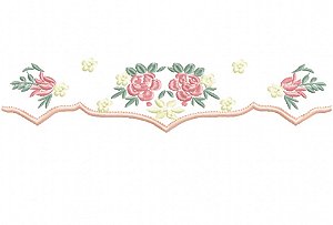 Matriz Bordado Barrinhas Lindas Com Flores