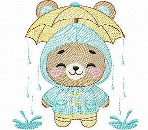 Matriz Bordado Bichinhos Na Chuva Para Fralda