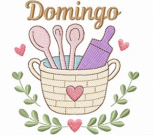 Matriz Bordado Semaninha Cozinhando Com Amor