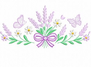 Matriz Bordado Toalha E Lavabo Lavanda Linda