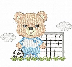 Matriz Bordado Ursinho No Esporte