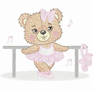 Matriz Bordado Ursinho Bailarina