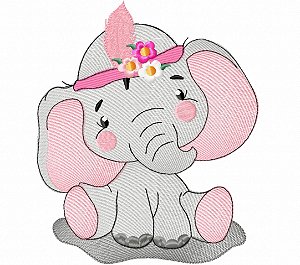 Matriz Bordado Elefantinhos Dengosos Para Fralda