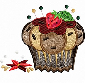 Matriz Bordado Pano De Prato Cupcake Lindo