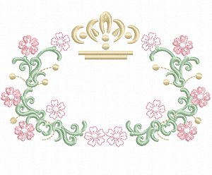 Matriz Bordado Lindas Molduras Florais Delicadas