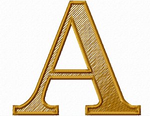 Matriz Bordado Alfabeto Efeito Degrade