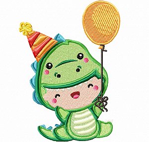 Matriz Bordado Infantil Festa Com O Dino