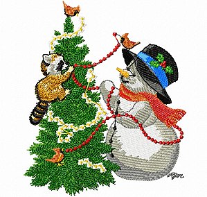 Matriz Bordado Natal Boneco De Neve Divertido