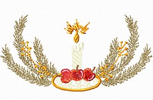 Matriz Bordado Natal Velas Lindas