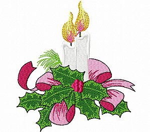 Matriz Bordado Natal Coleção De Velas