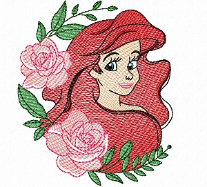 Matriz Bordado Coleção Personagens Com Flores Para Fralda