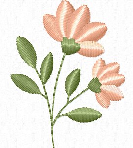 Matriz Bordado Mini Flores Para Gola