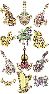Matriz Bordado Instrumentos Musicais 7