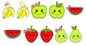 Matriz Bordado Aplique Frutas Adoráveis