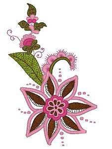 Matriz Bordado Floral Fantasia