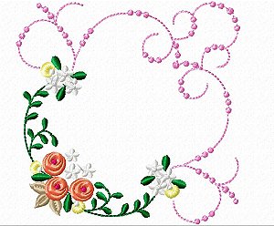 Matriz Bordado Flores Delicadas 5