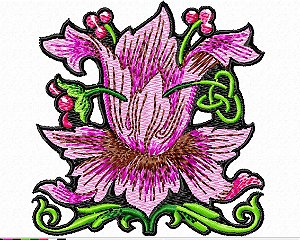 Matriz Bordado Flores Secas