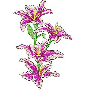 Matriz Bordado Flores Tropicais