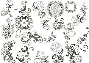 Matriz Bordado Aplique Floral Delicado
