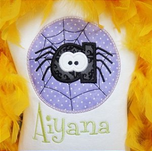 Matriz Bordado Alfabeto Aplique Teia De Aranha