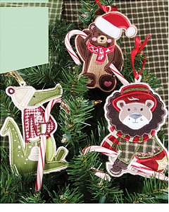 Matriz Bordado Enfeite De Natal Animais