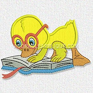 Matriz Bordado Aplique Animais Lendo