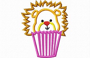 Matriz Bordado Aplique Animais Cupcake