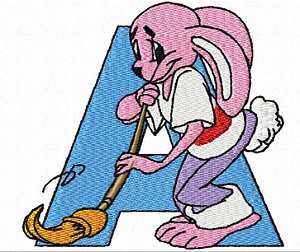 Matriz Bordado Alfabeto Animais Brincando