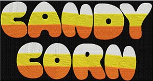 Matriz Bordado Alfabeto Candy Corn