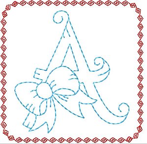 Matriz Bordado Alfabeto Contorno Infantil