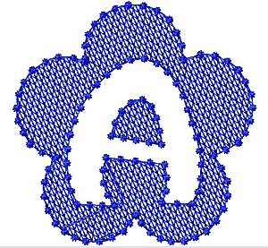 Matriz Bordado Alfabeto Florzinha Vazada