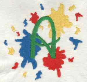 Matriz Bordado Alfabeto Splash