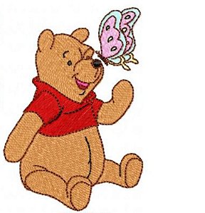 Matriz Bordado Ursinho Pooh Feliz Clássico
