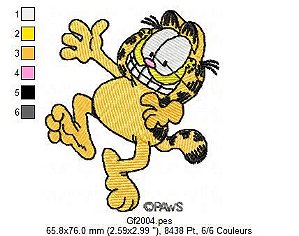 Matriz Bordado Garfield 6
