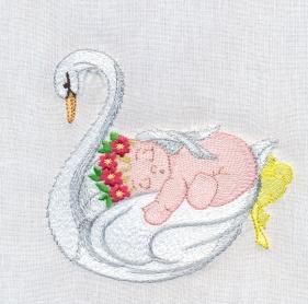 Matriz Bordado Bebê No Cisne
